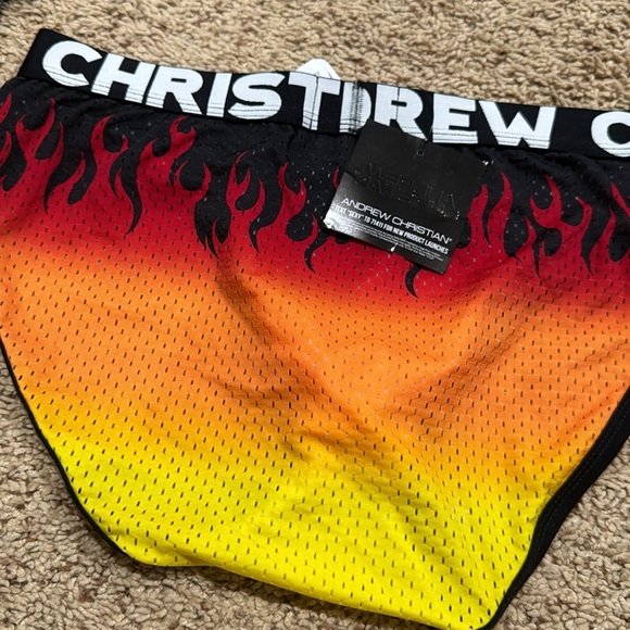 Andrew Christian mesh briefs flame pattern - Picture 3 of 3